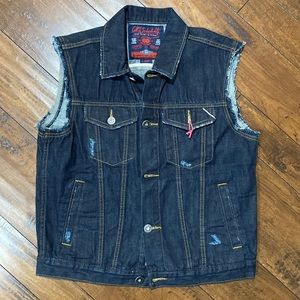 NWT Cult of Individuality SAMPLE Morrison Denim Vest #C60